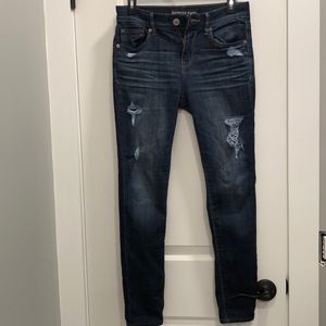 Express mid rise ripped stretch jean legging